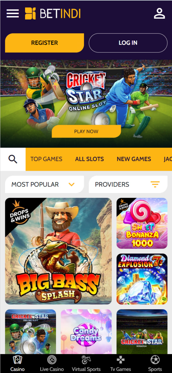 This image is app homepage image of best online betting app in India